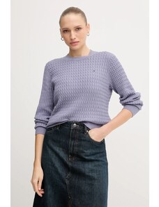 Bavlnený sveter Tommy Hilfiger béžová farba, ľahký, WW0WW44993