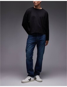 Levi's 501 original straight jeans in dark wash-Navy