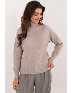 MladaModa Sveter so stojačikom model 33954 béžový