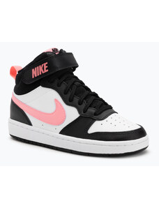 Detské topánky Nike Court Borough Mid 2 black/sunset pulse/white