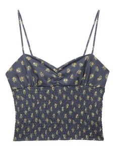 Pull&Bear Top 'PACIFIC' námornícka modrá / žltá / zelená / staroružová