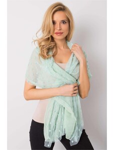 MladaModa Bodkovaná šatka s kamienkami model 72965 svetlá mentolová