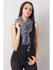 MladaModa Nariasená šatka so strapcami model 48172 grafitová