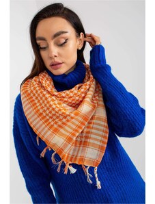 MladaModa Šatka arafatka so strapcami model CHFT37 oranžová