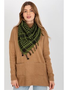 MladaModa Šatka arafatka so strapcami model CHFT37 farba khaki