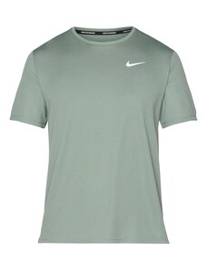 NIKE Funkčné tričko 'Miler' pastelovo zelená / biela