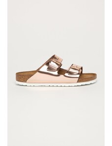 Kožené šľapky Birkenstock Arizona SFB dámske, ružová farba, 952093