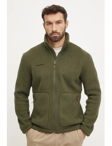 Športová mikina Mammut Falera zelená farba, jednofarebná, 1014.05820