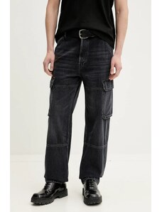 Topman rigid baggy jean in washed black