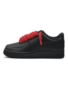 Nike Air Force 1 Low Black Rope Laces - Červené Rope Šnúrky Veľkosť: 35.5