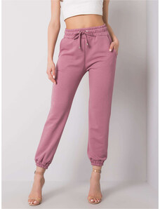 RUE PARIS Ružové dámske tepláky RV-DR-6120.03P-pink