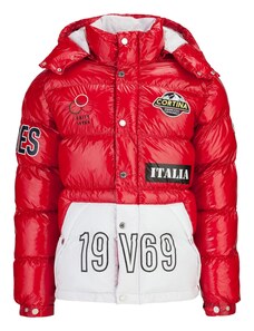 19V69 ITALIA Zimná bunda 'Jacob Wintergames' červená / čierna / biela