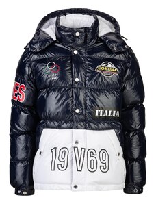 19V69 ITALIA Zimná bunda 'Jacob Wintergames' námornícka modrá / červená / biela