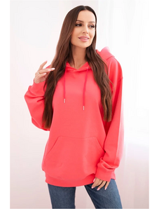 Kesi Dámska mikina s kapucňou a klokaním vreckom z bavlny camelová