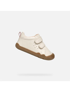 Biele dievčenské barefoot topánky Geox Steppieup