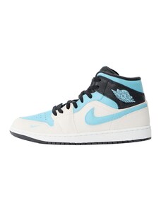 Jordan Členkové tenisky 'AIR JORDAN 1 MID SE' nebesky modrá / čierna / biela