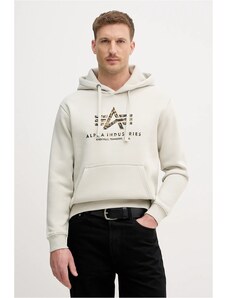 Mikina Alpha Industries Basic Hoodie BL Effect Print