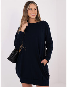 BASIC Feel Good Tmavomodré mikinové šaty