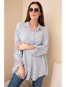 Fashionweek Košeľová blúzka z ľahkej a príjemnej bavlny K65622