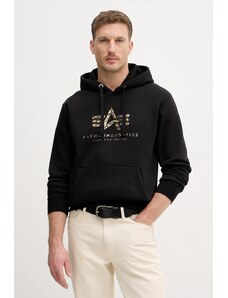Mikina Alpha Industries Basic Hoodie BL Effect Print