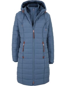 bonprix Prešívaný kabát, 2v1 vzhľad, farba modrá