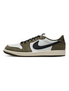 Nike Air Jordan 1 Retro Low 'Medium Olive and Summit White' Men's Shoes - Green