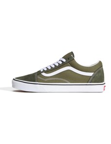 VANS Nízke tenisky 'Old Skool' kaki / biela