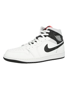 Jordan Členkové tenisky 'AIR JORDAN 1' svetlosivá / neónovo oranžová / čierna / biela