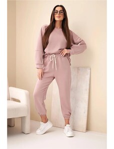 MladaModa Viskózová tepláková súprava model 7065P staroružová