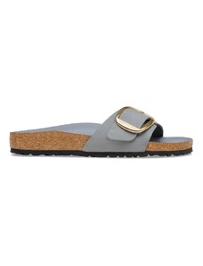 Birkenstock dámske nubukové šľapky na plochej podrážke Madrid Big Buckle