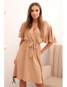 Kesi Włoski Dámske letné šaty Holia karamelové