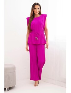 Kesi Włoski Plisovaný nohavicový komplet Culli tmavý fialový