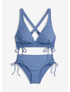 bonprix Bikiny (2-dielne), z lesklého materiálu, farba modrá