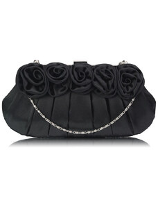 LeeSun London Kabelka Fashion Satin Rose - čierna čierna
