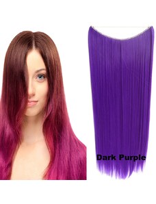 Girlshow Flip in vlasy - 60 cm dlhý pás vlasov - odtieň Dark Purple