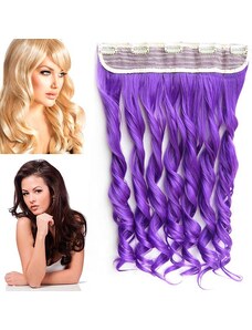 Girlshow Clip in pás vlasov - vlnité kučery 55 cm - odstín Purple