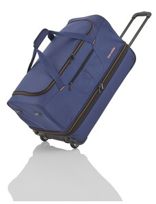 Travelite Basics Cestovná taška na kolieskach M 70 cm Modrá Navy Rozšíriteľná