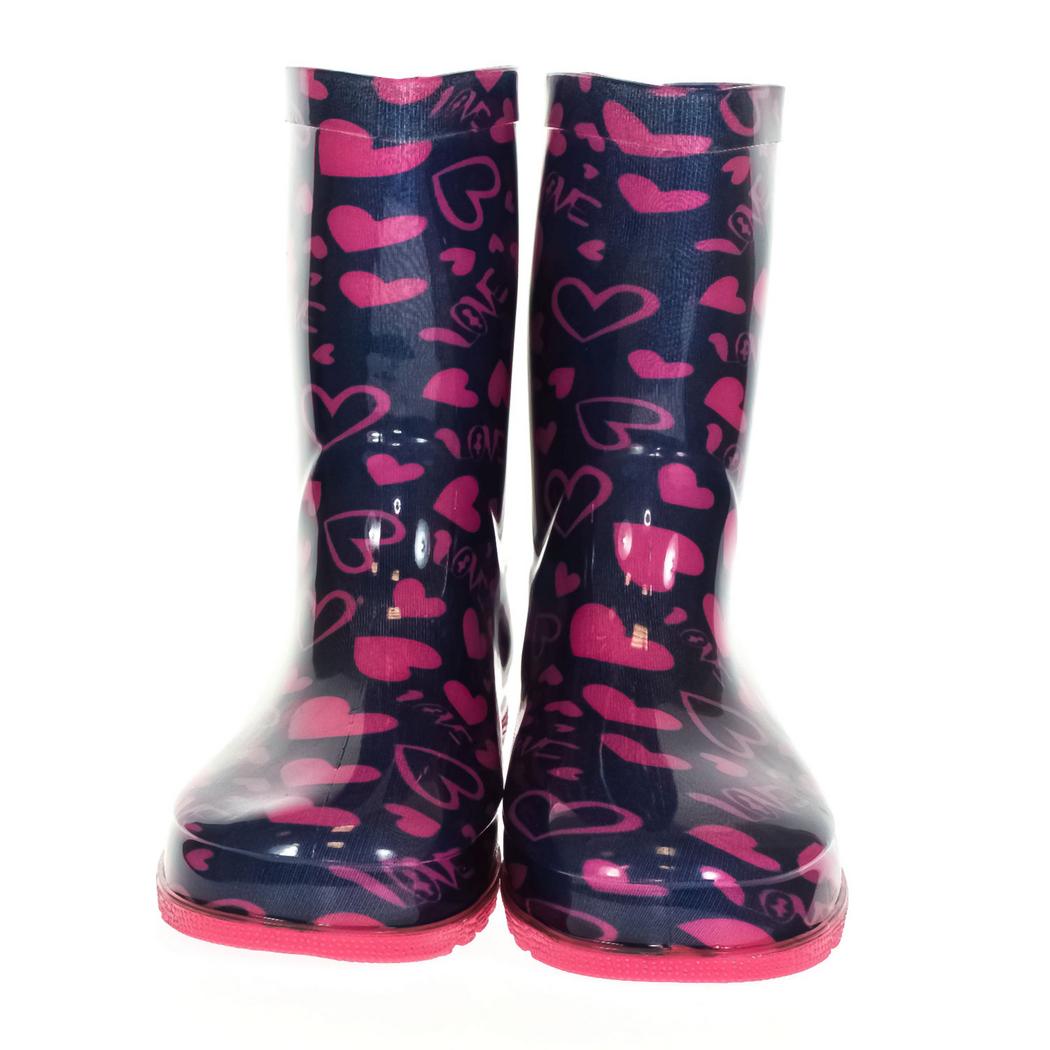 BBS Detské ružové gumáky PINK HEART