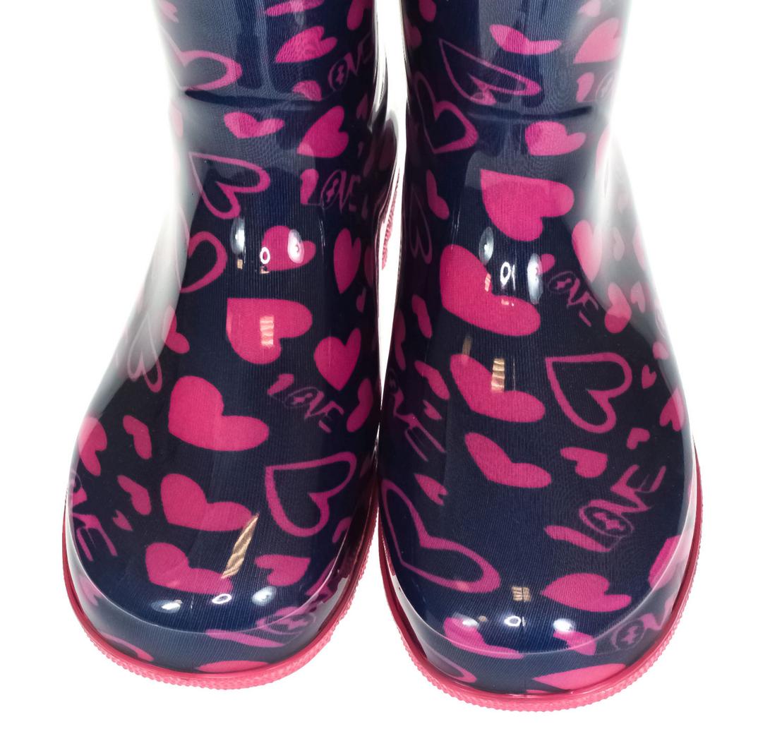BBS Detské ružové gumáky PINK HEART