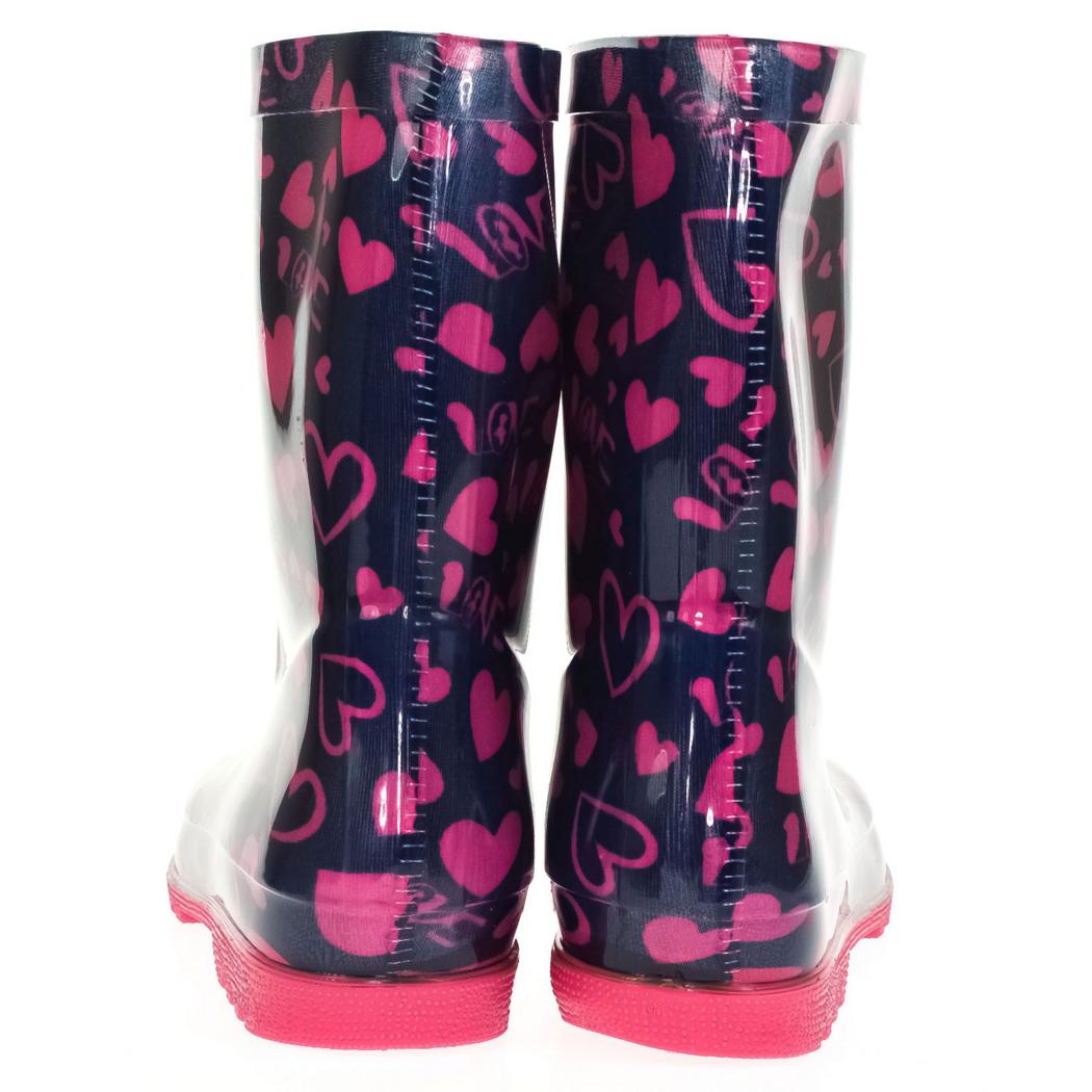 BBS Detské ružové gumáky PINK HEART