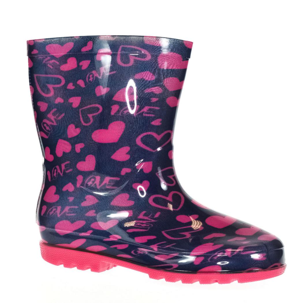 BBS Detské ružové gumáky PINK HEART