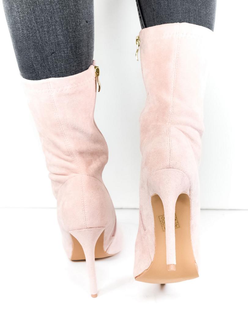 YES SMILE Dámske ružové čižmy CATIN