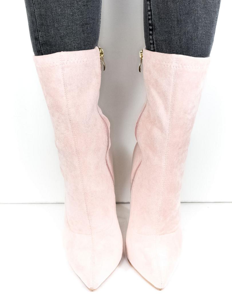 YES SMILE Dámske ružové čižmy CATIN