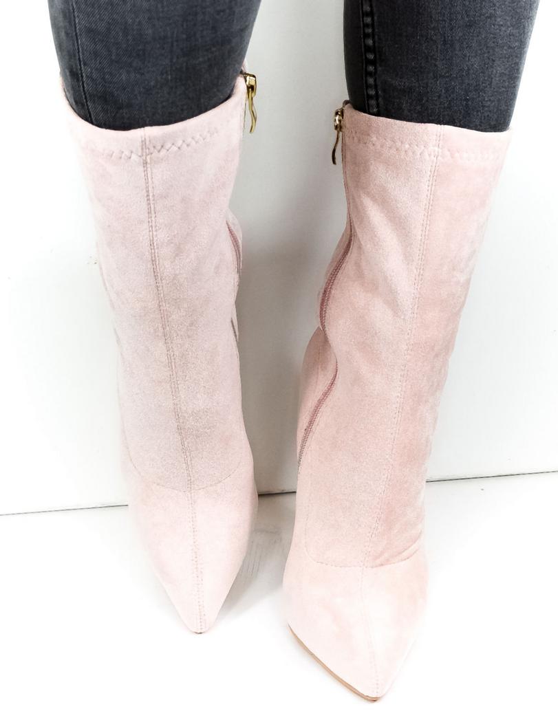 YES SMILE Dámske ružové čižmy CATIN