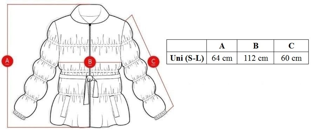 Glamorous by Glam Dámsky krátky kabát yetti - svetlomodrý