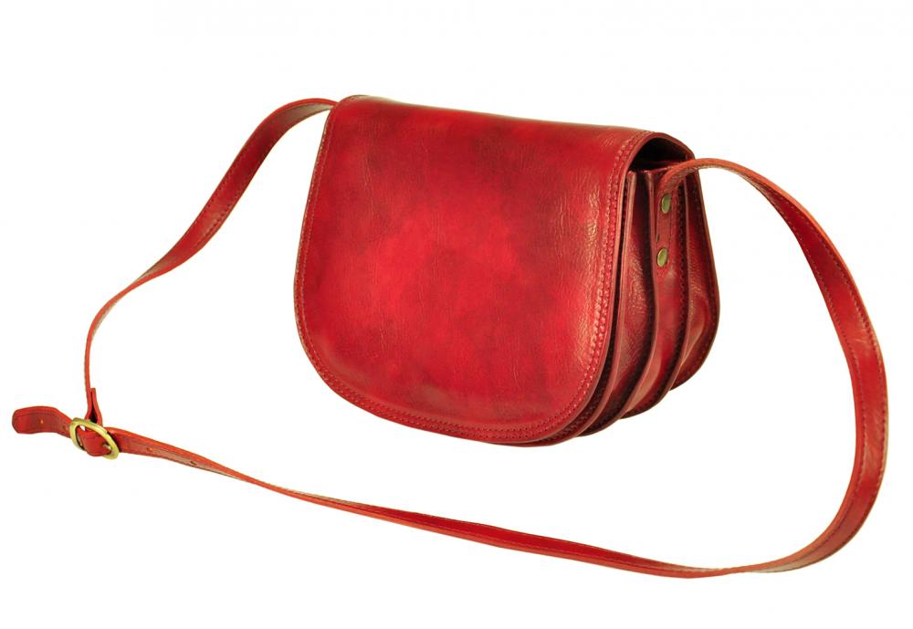 Vera Pelle Kožená crossbody dámska kabelka Enila I Fratelli tmavá hnedá