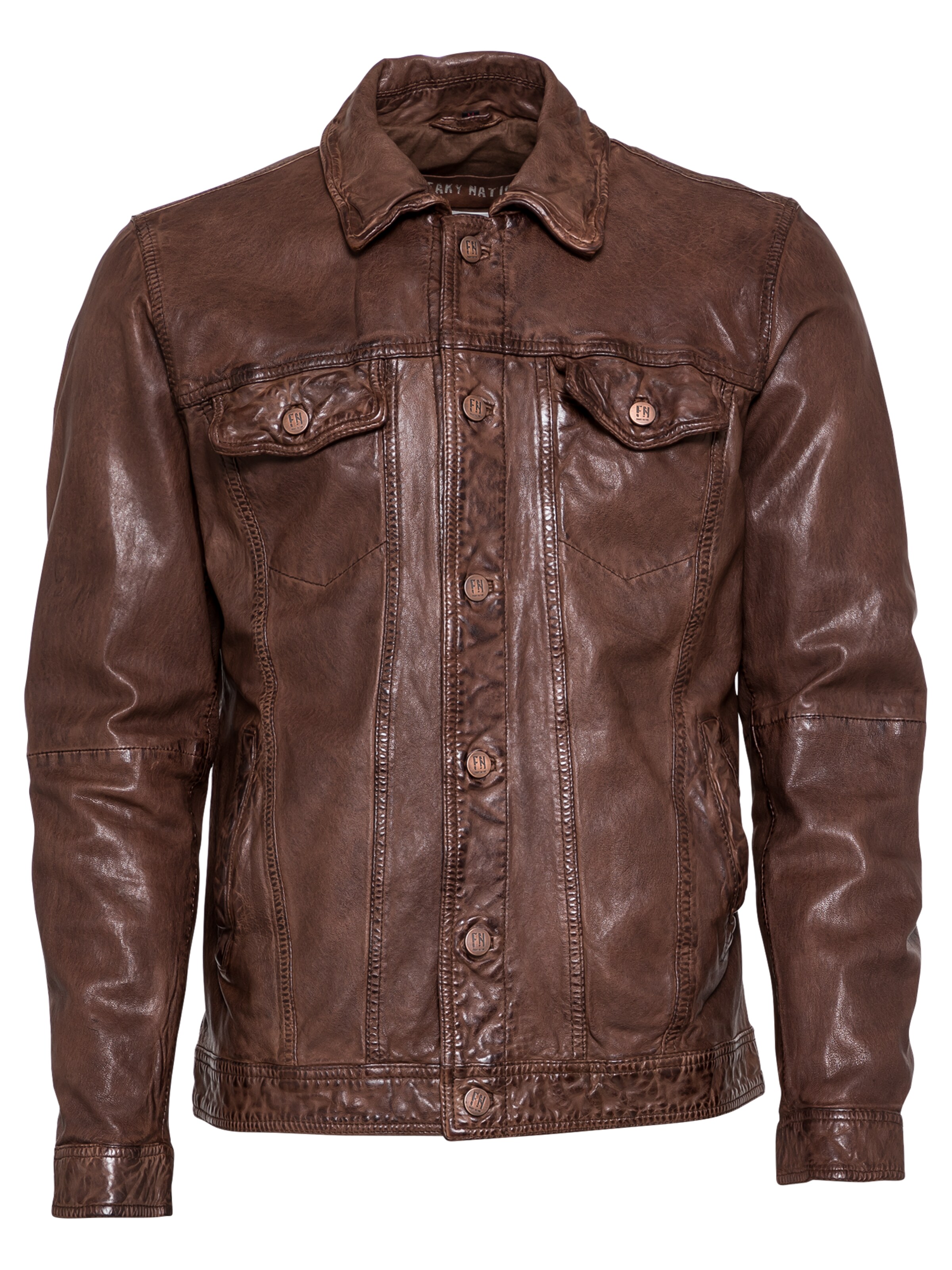 FREAKY NATION Prechodná bunda 'Derk' hnedá