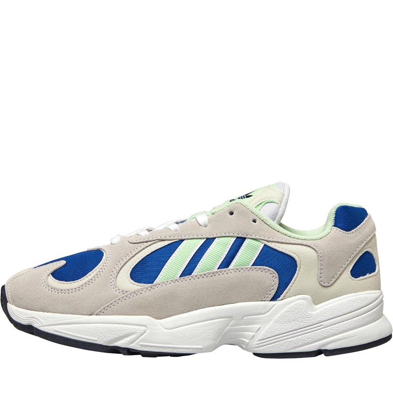 adidas Originals Mens Yung-1 Trainers Footwear White/Glow Green/Collegiate Royal - GLAMI.sk