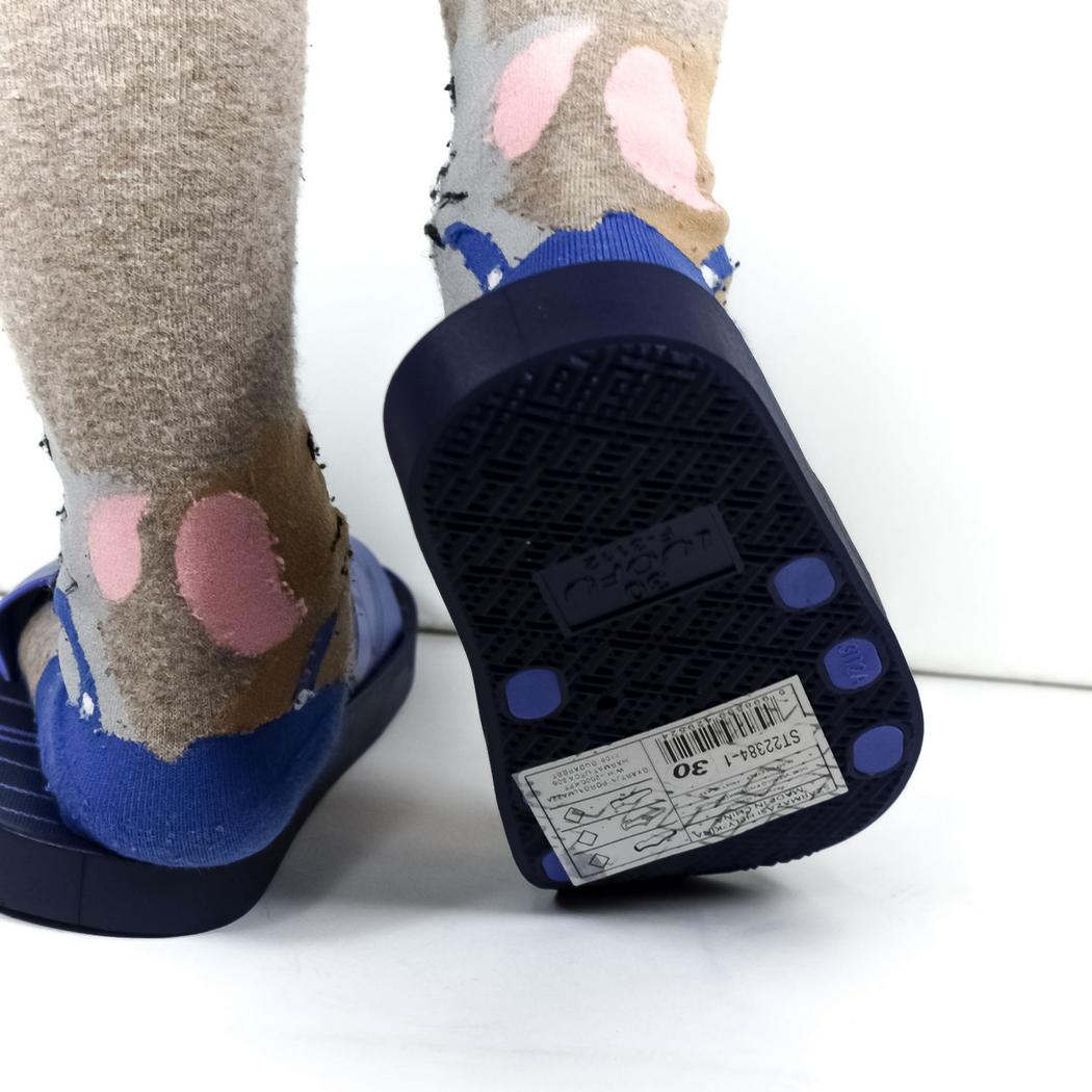 WINK Detské modré šľapky FOOTBALL