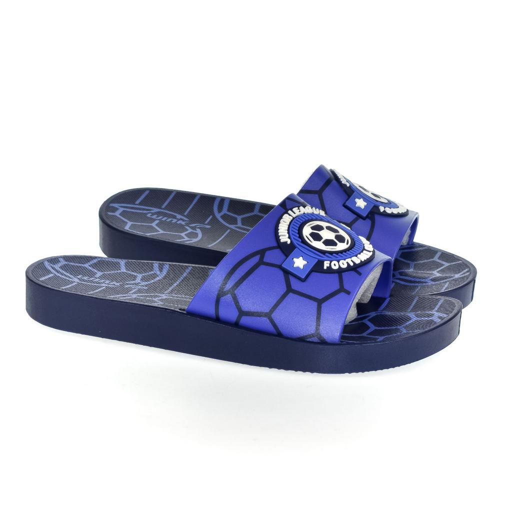 WINK Detské modré šľapky FOOTBALL